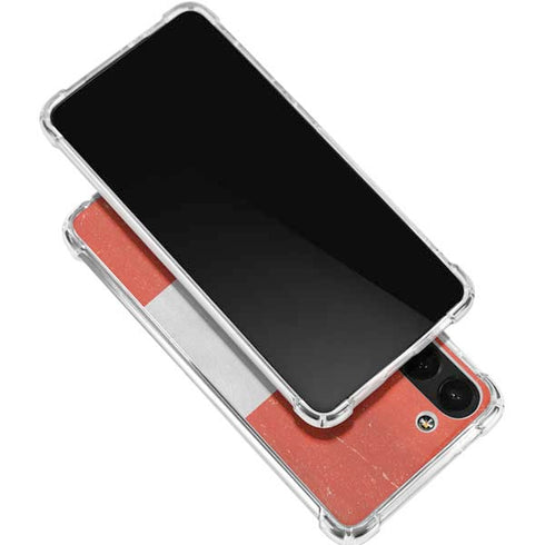 Peru Flag Distressed Galaxy S24 FE Clear Case